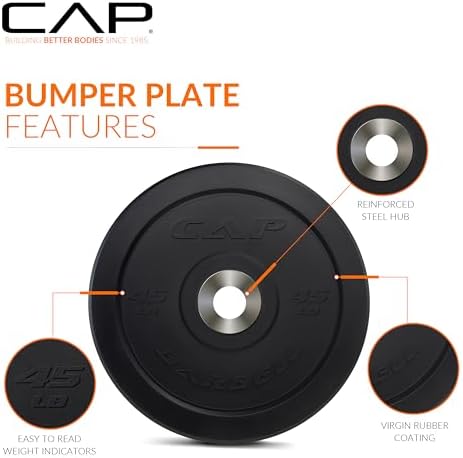 CAP Barbell Rubber Olympic Bumper Plate | Multiple Options/Colors