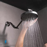 SparkPod Shower Head - High Pressure Rain - Premium Quality Luxury Design - 1-Min Install - Easy Clean Adjustable Replacement for Your Bathroom Shower Heads (Vintage Oil Rubbed Bronze, 6 Inch Round)