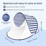 ISILER Pop Up Beach Tent, Portable Outdoor Shade, UPF 50+ Baby Shelter, Easy Setup Windproof Waterproof Canopy