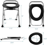 Portable Toilet for Camping, Portable Toilet Seat, Portable Toilet Travel, Stainless Steel Portable Toilet, Foldable Portable Toilet for Camping/Car