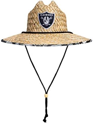 FOCO Men's NFL Team Logo Floral Lifeguard Beach Straw Sun Hat