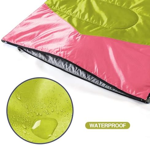 oaskys Camping Sleeping Bag - 3 Season Warm & Cool Weather - Summer Spring Fall Lightweight Waterproof for Adults Kids - Camping Gear Equipment, Traveling, and Outdoors