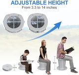 BLIKA Upgraded Retractable Portable Toilet with Cushion, 300LBS Adjustable Height Folding Toilet with Paper Holder, Travel Toilet Portable Camping Toilet, Soft Portable Toilet for Camping/Car