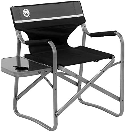 Coleman Portable Aluminum Camp Chair with Side Table & Cup Holder, Lightweight Folding Chair for Outdoor Seating