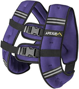 APEXUP Weighted Vest with 5lbs/10lbs/15lbs/20lbs/25lbs/30lbs Weights and Reflective Stripe, Weight Vest Men Women for Workout, Strength Training, Running