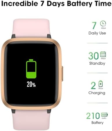 Fitness Tracker Watch with Heart Rate Monitor, Activity Tracker with Pedometer, Sleep Monitor, Calories & Step Counter, 5ATM Waterproof Smart Watch for Women Men Health Fitness Watch for Sports