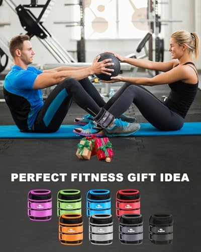 Fragraim Adjustable Ankle Weights 1-3/4/5/6/8/10/12/15/20 LBS Pair with Removable Weight for Jogging, Gymnastics, Aerobics, Physical Therapy