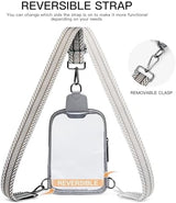 DOUBLE ZIP Clear bags Stadium Approved Crossbody Sling Bag Fanny Pack Purses for Women Men Belt bag for Stadium Events