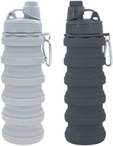 Collapsible Water Bottles Travel water bottle Sports Portable Sport Water Bottle Reusable Water Bottles comes with mountaineering Buckle 500ml silicone Water-proof camping water bottle