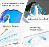 HAAYOT Polarized Sports Sunglasses for Men Women Youth Baseball Cycling Running Softball Biking Glasses 5 Lenses