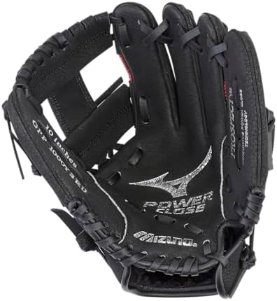 Mizuno Prospect PowerClose Youth Baseball Glove Series I V-Flex Notch I Parashock Palm Pad I ButterSoft Palm Liner