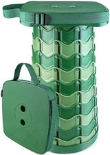 Upgraded Folding Stool Large Square Surface 550lbs Load Capacity Heavy Duty Collapsible Portable Telescopic Stool for Camping Travel Hiking (Camouflage)