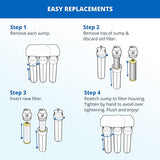 Aquasana Under Sink Water Filter System - Reduces PFAS, Lead, & Chlorine in Drinking Water - Under Counter Claryum Filtration for Kitchen - 3-Stage Max Flow - Chrome Faucet - AQ-5300+.56
