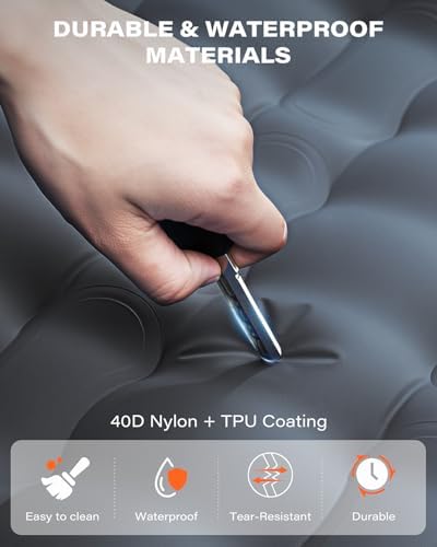 A2C Camping Sleeping Pad, Ultralight Inflatable Sleeping Pads with Built-in Foot Pump & Pillow, Compact Camping Mattress for Backpacking, Hiking, and Traveling