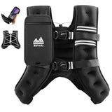 BIBIVENTA Weighted Vest for Women & Men, 16lb Body Weight Vest with Touchscreen Phone Holder & Reflective Stripe, Workout Equipment for Weight Loss, Fitness, Walking, Running, Cardio, Strength Training