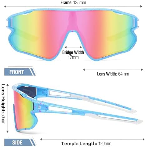 DUCO Kids Sunglasses Youth Baseball Sun Glasses Lightweight TR90 Frame UV400 Sports Cycling Shades for Boys Girls DK268