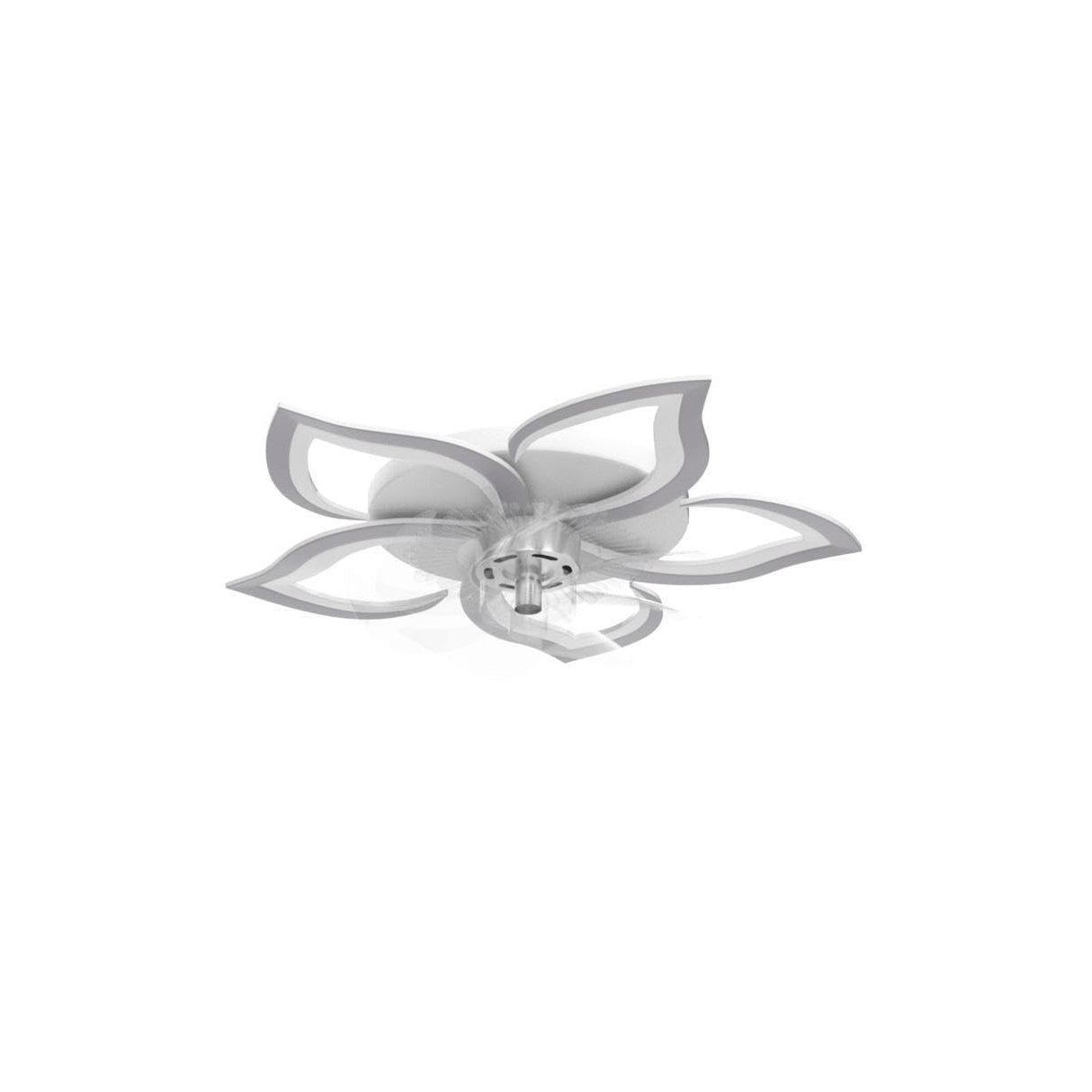 Bevenus Low Profile Ceiling Fan with Lights,110v Modern Dimmable Flower Shape, Remote Control/app Control,Timing 6 Gear Speeds Fan Ceiling Lamp.