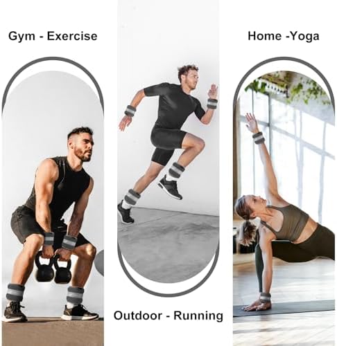Ankle Weights A Pair of 1/2/3/4/6/8/10/12/20 LBS Wrist Leg Arm Weights for Women Men kids child with Adjustable Straps, Strength weighted for Physical Therapy Running Walking Fitness Gym Workout