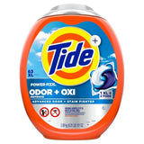 Tide Ultra OXI Power PODS with Odor Eliminators Laundry Detergent Pacs 63 Count For Visible and Invisible Dirt