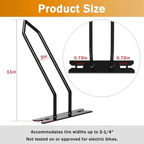 CC-125 Cargo Box Bike Rack Adapter, Hitch Bike Rack Adapters Bike Wheel Holders for Cargo Carrier on Camper Travel Trailer, Fit for All Types of Bikes with Tires Width Less Than 2-1/4"