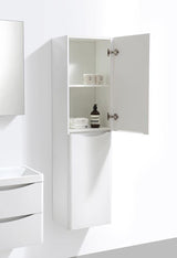 Eaton White Tall Storage Cabinet Storage Unit Wall Mounted Bathroom Cupboard Right Hand