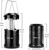 Lepro LED Camping Lanterns Battery Powered, Collapsible, IPX4 Water Resistant, Outdoor Portable Lights for Emergency, Hurricane, Storms and Outages