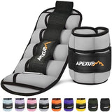 APEXUP 10lbs/Pair Adjustable Ankle Weights for Women and Men, Modularized Leg Weight Straps for Yoga, Walking, Running, Aerobics, Gym