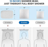 G-Promise All Metal 10" Dual Square Shower Head Combo | Rain Shower Head | Handheld Shower Wand | Adjustable | 3-Way Diverter | 71" Extra Long Hose - A Bathroom Upgrade(Brushed Nickel)