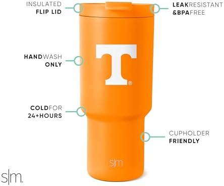 Simple Modern Officially Licensed 30oz Tumbler with Flip Lid and Straws | Insulated Cup Stainless Steel | Gifts for Men | Trek Collection