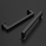 Amerdeco 6 Pack Matte Black Cabinet Pulls 5 Inch(128MM) Hole Centers Kitchen Cabinet Handles Cabinet Hardware Kitchen Handles for Cabinets Cupboard Handles Drawer Pulls ZH0019