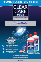 Clear Care Plus Cleaning Solution with Lens Case, Twin Pack, Multi, 12 Oz, Pack of 2