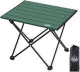 Portable Folding Camping Table, Small Compact Aluminum Beach Picnic Table, Lightweight Collapsible Outdoor Camp Tables That Folds & Rolls Up, Beach Gear Essentials Camp Accessories, Sylvan Green