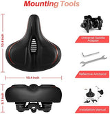 Oversized Bike Seat for Peloton Bike & Bike+, Comfort Seat Cushion Compatible with Peloton, Road or Exercise Bikes, Bicycle Wide Saddle Replacement for Men & Women, Accessories for Peloton