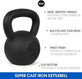 Yes4All 5-80 lbs Cast Iron Kettlebell for Dumbbell Weights Exercises, Gym, Full Body Home Workout Equipment, Push up, Grip and Strength Training
