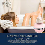 Bath Filter for Tub - Kinder Water Filter for Bathtub, Hard Water Softener to Remove Lead,Chlorine and Fluoride, Improve Skin, Hair and Nails Condition,Pink