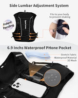 sportsnew Running Vest for Women Men, Lightweight 10L Hydration Backpack with Waterproof Phone Pocket, Breathable Pack for Hiking Trail Running Cycling Marathon