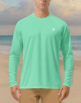 Roadbox Mens UPF 50+ UV Sun Protection Shirts Outdoor Long Sleeve SPF Rash Guard for Fishing Hiking Swimming Running