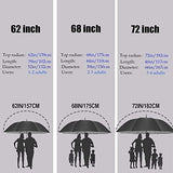 MRTLLOA 54/62/68/72 Inch Automatic Open Golf Umbrella, Extra Large Oversize Double Canopy Vented Windproof Waterproof Stick Umbrellas for Rain