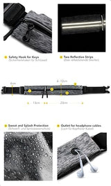 Fitgriff® Running Belt for Men & Women - Secure Jogging Pouch for Phone, Keys & Essentials - For All Cell Phones