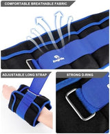 Fragraim Adjustable Ankle Weights 1-3/4/5/6/8/10/12/15/20 LBS Pair with Removable Weight for Jogging, Gymnastics, Aerobics, Physical Therapy
