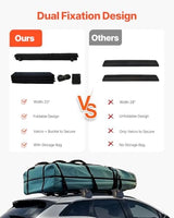 VEVOR Soft Roof Rack Pads, 30" Universal Car Roof Rack Pad for Various Crossbars, 176LBS Loading Luggage Kayak Carrier with 2 Tie Down Straps, 2 Quick Loop Straps & Storage Bag for SUP Canoe Snowboard