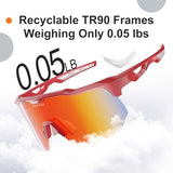 HAAYOT Polarized Sports Sunglasses for Men Women Youth Baseball Cycling Running Softball Biking Glasses 5 Lenses