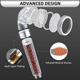 Cobbe Filtered LED Shower Head with Handheld, Color Changing, High Pressure Shower Head with Filter, Water Saving Spray Handheld Showerheads with Hose and Base for Dry Skin & Hair