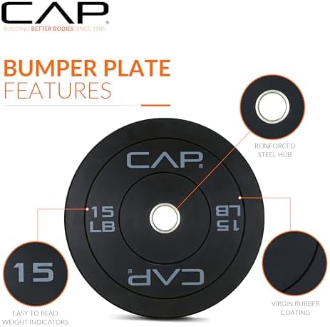 CAP Barbell Rubber Olympic Bumper Plate | Multiple Options/Colors