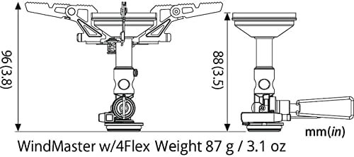 SOTO Windmaster Stove with 4Flex - Canister Stove for Windy Weather - Durable with Windscreen and Micro Regulator Valve System - Canister not Included