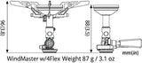 SOTO Windmaster Stove with 4Flex - Canister Stove for Windy Weather - Durable with Windscreen and Micro Regulator Valve System - Canister not Included