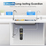 Waterdrop 10UB-CM 6 Months Under Sink Water Filter for 99% Chloramine Reduce- Ideal for California, Florida and Washington- NSF/ANSI 42 Certified- with Brushed Nickel Faucet(Include: System+ Faucet)