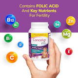 Conceive Plus Womens Fertility Support - Prenatal Vitamin with Vitamin C & D, Female Fertility Formula for Conception, 60 Capsules - 30 Day Supply