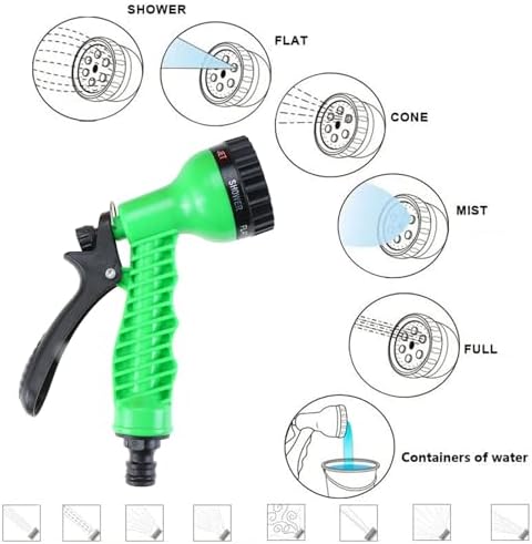 Finderomend Portable Shower for Camping with 7 Spray Modes, Hand Press Camping Shower with Removable Hose and Shower Head,Pressure Rinse Kits for Hiking Traveling Garden Beach Pet Shower