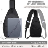 Crossbody Bags for Women Men Trendy Sling Bag Bakpack Casual Chest Bag with Convertible Shoulder Strap